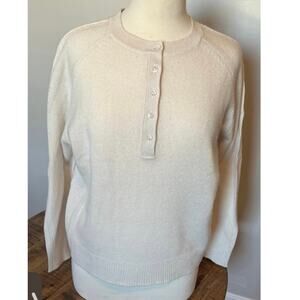 360 cashmere henley sweater size large blush